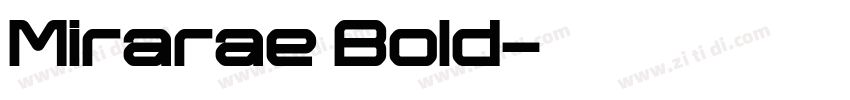 Mirarae Bold字体转换